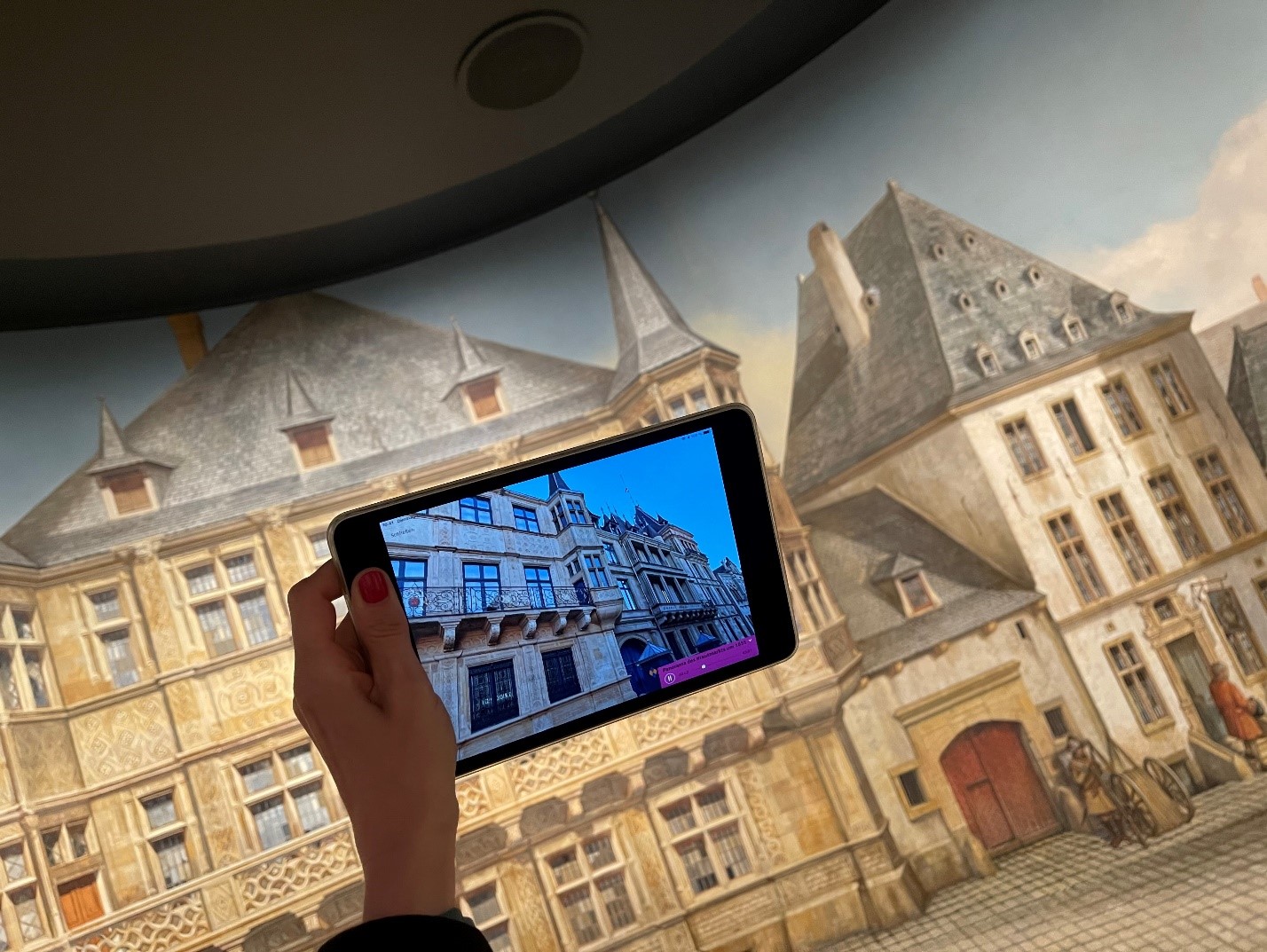 Vue sur l’application mobile des 2 Musées de la Ville de Luxembourg © Les 2 Musées de la Ville de Luxembourg