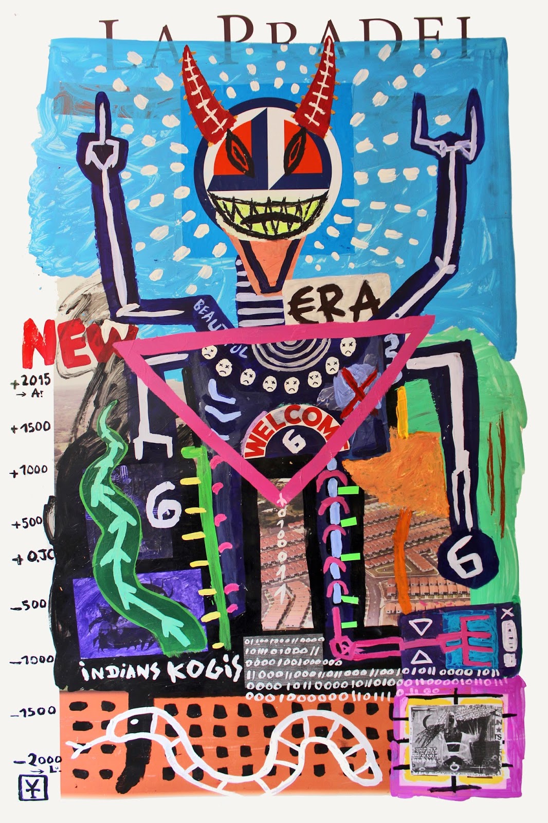 NEW BEAUTIFUL ERA - Acrylic and collage on plastic - 75x48inch- 2015