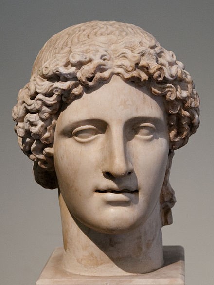 « Tête d'Apollon », Copie romaine d'après un original grec de la période classique